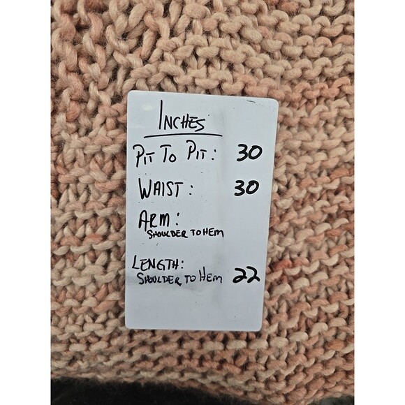 Boho Fairy Oversized Handmade Hand Knit Sweater Vest Womens 2X Pink Hippie Comfy - Picture 5 of 6